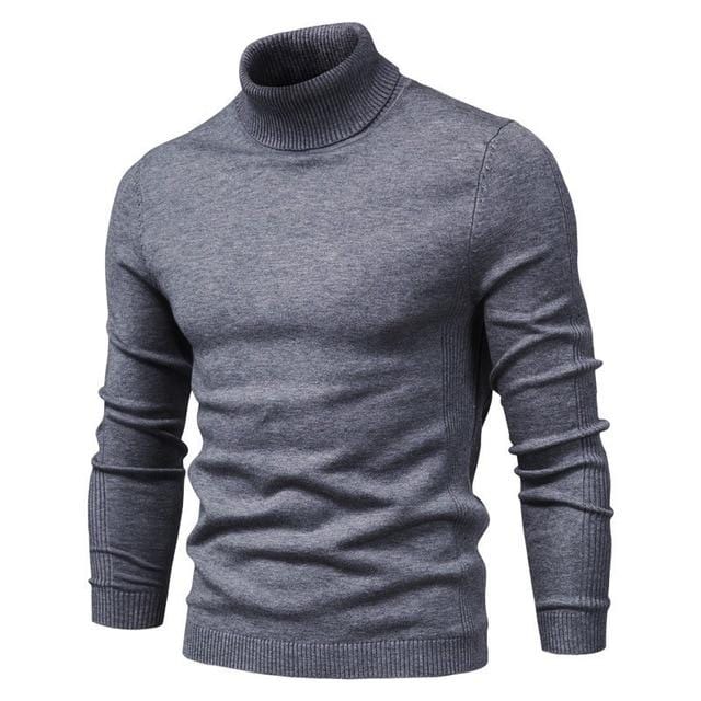 New Winter Turtleneck Thick Mens Sweaters Casual Turtle Neck Solid Color Quality Warm Slim Turtleneck Sweaters Pullover Men