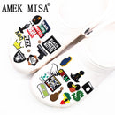 Black Girl Magic Shoe Charms Accessories Black Lives Matter BGM BLM Dollar Shoe Decoration for croc jibz Kids Party X-mas Gifts