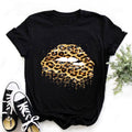 ZOGANKIN Cool Streetwear Female Black T-shirt Rainbow Lip and Butterfly Print Harajuku  Women Summer Cotton T Shirt Femme Tops