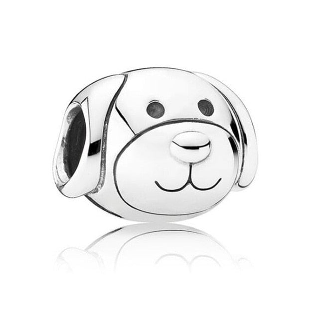 AIFEILI Silver Color Lucky Cat Lion Safety Chain Crown Owl Pendant Fit Pandora Charms Bracelet DIY Women Original Beads Jewelry