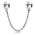 AIFEILI Silver Color Lucky Cat Lion Safety Chain Crown Owl Pendant Fit Pandora Charms Bracelet DIY Women Original Beads Jewelry