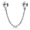 AIFEILI Silver Color Lucky Cat Lion Safety Chain Crown Owl Pendant Fit Pandora Charms Bracelet DIY Women Original Beads Jewelry
