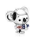 AIFEILI Silver Color Lucky Cat Lion Safety Chain Crown Owl Pendant Fit Pandora Charms Bracelet DIY Women Original Beads Jewelry