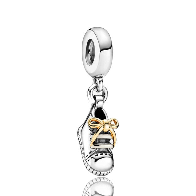 AIFEILI Silver Color Lucky Cat Lion Safety Chain Crown Owl Pendant Fit Pandora Charms Bracelet DIY Women Original Beads Jewelry