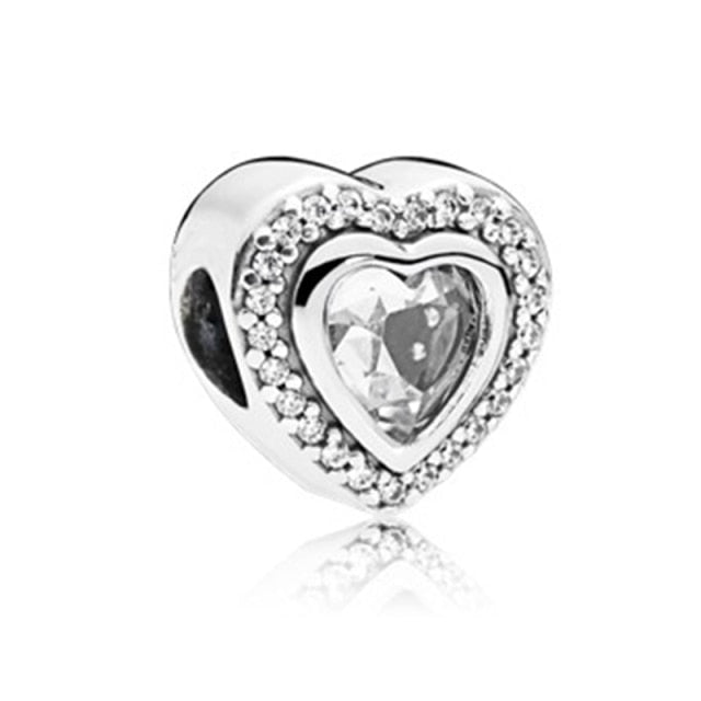 AIFEILI Silver Color Lucky Cat Lion Safety Chain Crown Owl Pendant Fit Pandora Charms Bracelet DIY Women Original Beads Jewelry