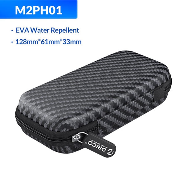 ORICO M.2 Hard Disk Case EVA  Portable HDD Storage Protection Bag for External M.2 Hard Drive/Earphone/Data Line HDD Case Black