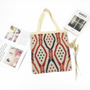 Lady Knitting Gypsy Bohemian Boho Chic Aztec Tote Bag Women Crochet Woolen Open Shopper Top-handle Bag 2020 Female Daily Handbag
