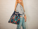 Lady Knitting Gypsy Bohemian Boho Chic Aztec Tote Bag Women Crochet Woolen Open Shopper Top-handle Bag 2020 Female Daily Handbag