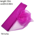 5/10m Tulle Wedding Organza Roll Sheer Crystal Organza Fabric for Wedding Decoration Mariage Yarn Birthday Event Party Supplies