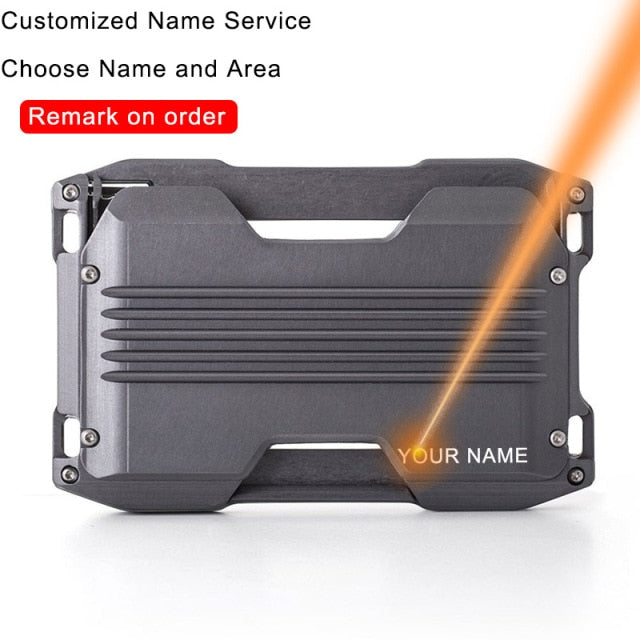 DIENQI RFID Metal Cardholder Wallet Men Business Badge Credit Card Holder Small Aviator Minimalist Wallet for Card Man Tarjetero