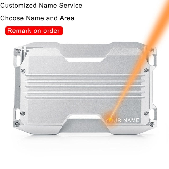 DIENQI RFID Metal Cardholder Wallet Men Business Badge Credit Card Holder Small Aviator Minimalist Wallet for Card Man Tarjetero