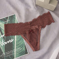 Sexy Lace Thong Womens Panties Seamless T Panty Mesh Underpant Floral G-String Ladies Lingerie Women Transparent Erotic Panties