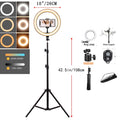 10in LED Selfie Ring Light Photography RingLight Phone Stand Holder Tripod Circle Fill Light Dimmable Lamp Trepied Makeup