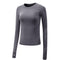 SALSPOR Sexy Women Solid Printing Sport Shirts Solid Color High Elastic Gym Yoga Top Running Breathable Long sleeve T-Shirts Top