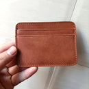 New Arrival Vintage Men's Genuine Leather Credit Card Holder Small Wallet Money Bag ID Card Case Mini Purse For Male