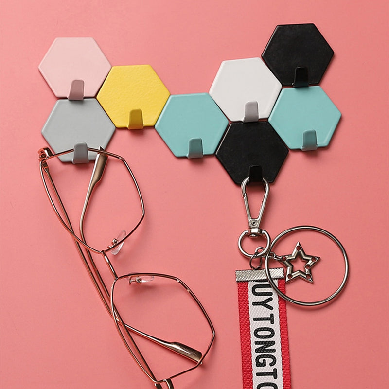 Punch-free load-bearing hook wall mount wall strong and seamless sticking hook behind dormitory door nail-free sticking hook