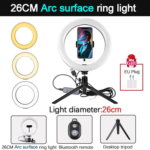 Orsda 10-12 Inch Led Ring Light With Tripod RingLight Selfie Ring Light for Makeup Video Live Aro De Luz Para Hacer Tik Tok