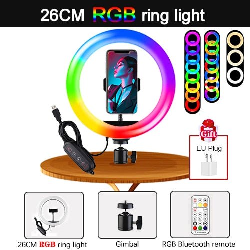 Orsda 10-12 Inch Led Ring Light With Tripod RingLight Selfie Ring Light for Makeup Video Live Aro De Luz Para Hacer Tik Tok
