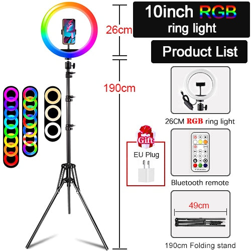 Orsda 10-12 Inch Led Ring Light With Tripod RingLight Selfie Ring Light for Makeup Video Live Aro De Luz Para Hacer Tik Tok