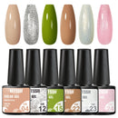 Mtssii 10Pcs/set Color Gel Nail Polish Set 100 Colors Semi Permanent UV Led Gel Varnish Soak Off Nail Lacquers Base Top Coat