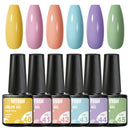 Mtssii 10Pcs/set Color Gel Nail Polish Set 100 Colors Semi Permanent UV Led Gel Varnish Soak Off Nail Lacquers Base Top Coat