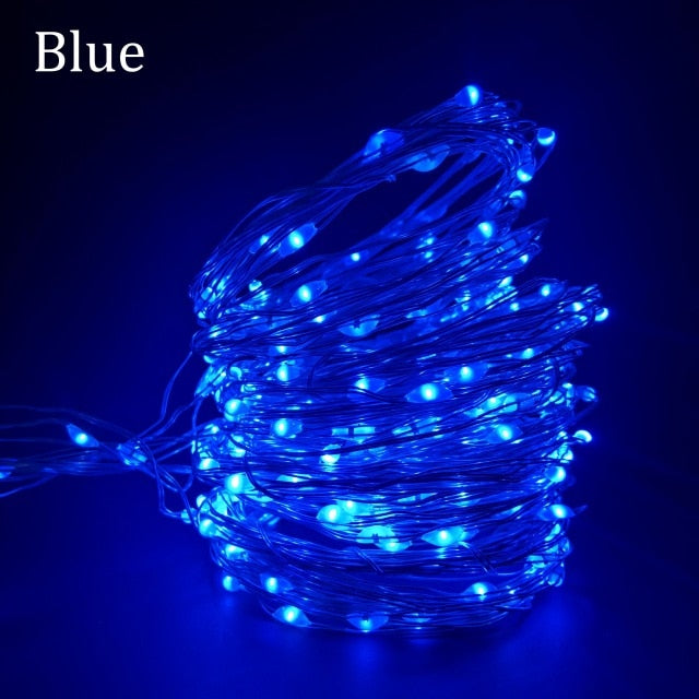 LED String Lights Christmas Decoration Remote Control USB Wedding Garland Curtain 3M Lamp Holiday For Bedroom Bulb Outdoor Fairy