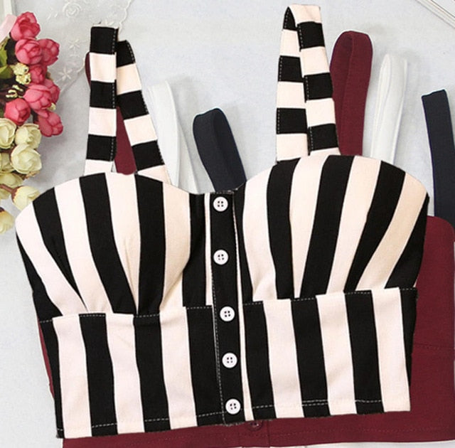 gkfnmt Crop Top  Women Camis Halter Top Women Camisole 2021 Summer Sexy Sleeveless Slim Low Chest Button Plus Size 3XL Clothing