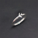 MKENDN Airplane Couple Ring for Women Men Pilot & Flight Butterfly Dinosaur Shark Ring Attendant Wedding Set Aviation Lover Gift