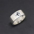 MKENDN Airplane Couple Ring for Women Men Pilot & Flight Butterfly Dinosaur Shark Ring Attendant Wedding Set Aviation Lover Gift