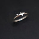 MKENDN Airplane Couple Ring for Women Men Pilot & Flight Butterfly Dinosaur Shark Ring Attendant Wedding Set Aviation Lover Gift