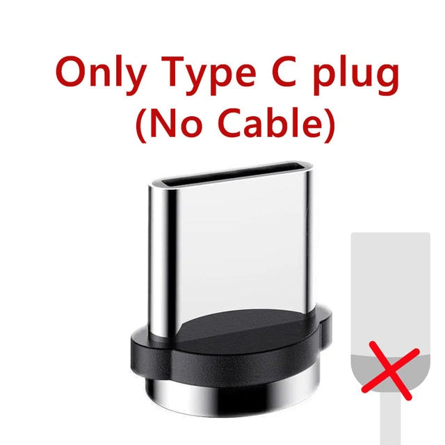 Round Magnetic Cable plug 8 Pin Type C Micro USB C Plugs Fast Charging Phone Magnet Charger Plug For iPhone 1m line chargering