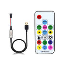 WS2811 WS2812B Led Pixels Strip Light Controller USB/DC MINI 3Keys RF 14/17/21Keys Led Tape Remote Controller DC5-24V