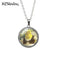 2020 Antique Necklace Cartoon Shrek Glass Cabochon Necklace Retro Pendants Jewelry