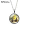 2020 Antique Necklace Cartoon Shrek Glass Cabochon Necklace Retro Pendants Jewelry