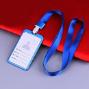 Men Women Business Bank Credit Card Holder Name ID Card Cover Work Card Holders Metal Work Identity Badge with Lanyard Card Case