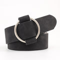 Double Ring Belts For Women Fashion Dress Jeans Belt PU Leather Metal Buckle Heart Pin Waist Belts Lady Girls Leisure Waistband