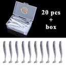 QXO Fishing Soft Lure Worm With Box Silicone Bait Swimbait Streamer Sea Fishing Spoon Lure 7cm 10cm Wobbler Set