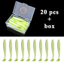 QXO Fishing Soft Lure Worm With Box Silicone Bait Swimbait Streamer Sea Fishing Spoon Lure 7cm 10cm Wobbler Set
