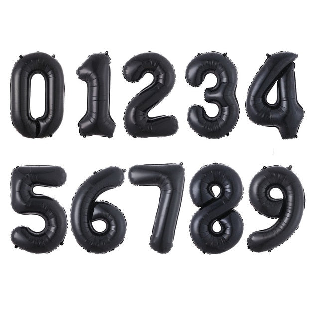 16/30/40 Inch 1PC Number Balloons Foil Balloons Gold Silver Rose Gold Baby Shower Decorations Wedding Birthday Party Decorations