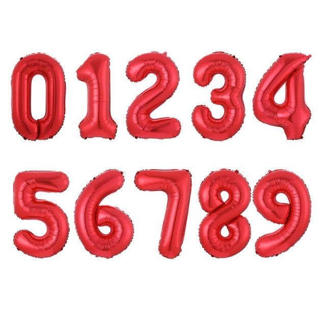 16/30/40 Inch 1PC Number Balloons Foil Balloons Gold Silver Rose Gold Baby Shower Decorations Wedding Birthday Party Decorations