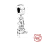 100% 925 Sterling Silver Feather Family Tree Snowflakes Boy Dangle Beads Fit Original Pandora Charms Bracelets DIY Women Jewelry