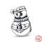 100% 925 Sterling Silver Feather Family Tree Snowflakes Boy Dangle Beads Fit Original Pandora Charms Bracelets DIY Women Jewelry