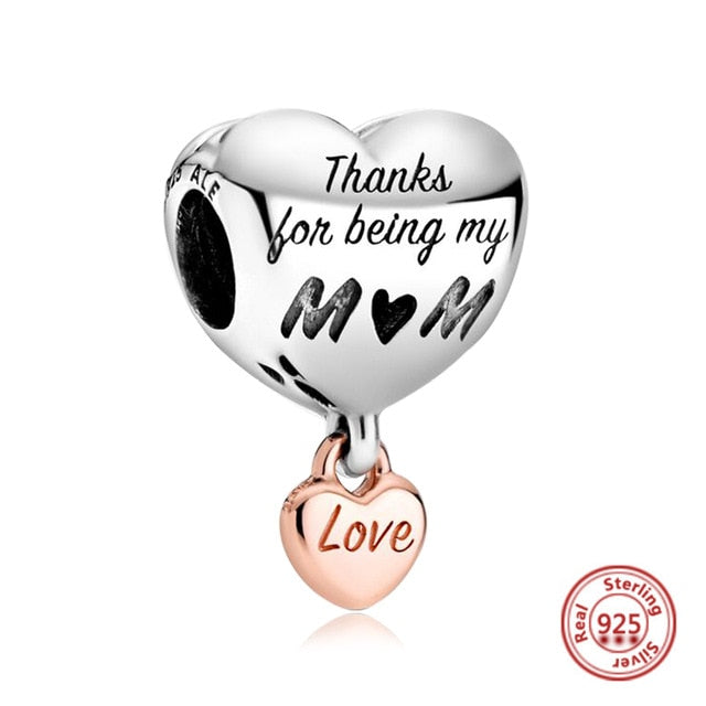 100% 925 Sterling Silver Feather Family Tree Snowflakes Boy Dangle Beads Fit Original Pandora Charms Bracelets DIY Women Jewelry