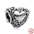 100% 925 Sterling Silver Feather Family Tree Snowflakes Boy Dangle Beads Fit Original Pandora Charms Bracelets DIY Women Jewelry