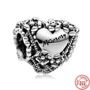 100% 925 Sterling Silver Feather Family Tree Snowflakes Boy Dangle Beads Fit Original Pandora Charms Bracelets DIY Women Jewelry