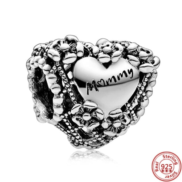 100% 925 Sterling Silver Feather Family Tree Snowflakes Boy Dangle Beads Fit Original Pandora Charms Bracelets DIY Women Jewelry