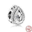 100% 925 Sterling Silver Feather Family Tree Snowflakes Boy Dangle Beads Fit Original Pandora Charms Bracelets DIY Women Jewelry