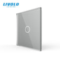 Livolo Luxury White Pearl Crystal Glass, EU standard, Only Glass Panel,  1Gang Panel ,For Switch Base