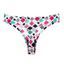 Sexy Women Seamless Underwear High Quality Women's Panties Print Tanga Low-rise Lingerie Ice Silk Intimate Briefs Striped Panty