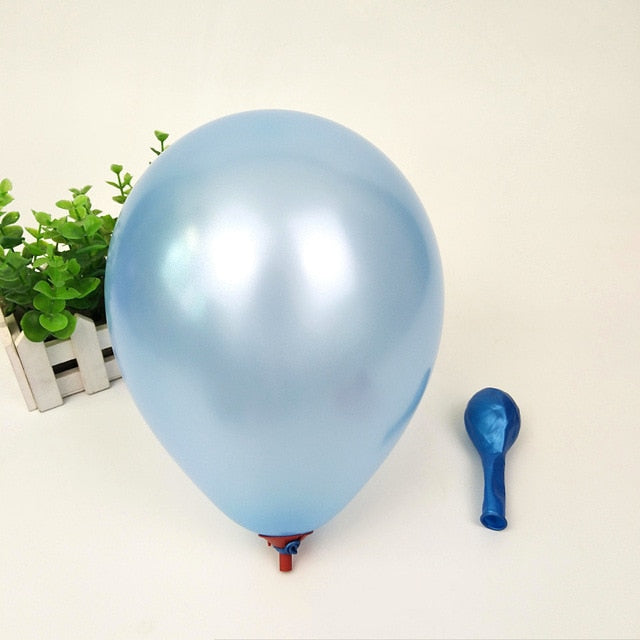 20pcs/set Gold White Balloons Party Theme Latex Baloon Garland Decoration Hawaiian Ballon Suit Boy's Birthday Wedding Decor Toy